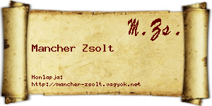 Mancher Zsolt névjegykártya